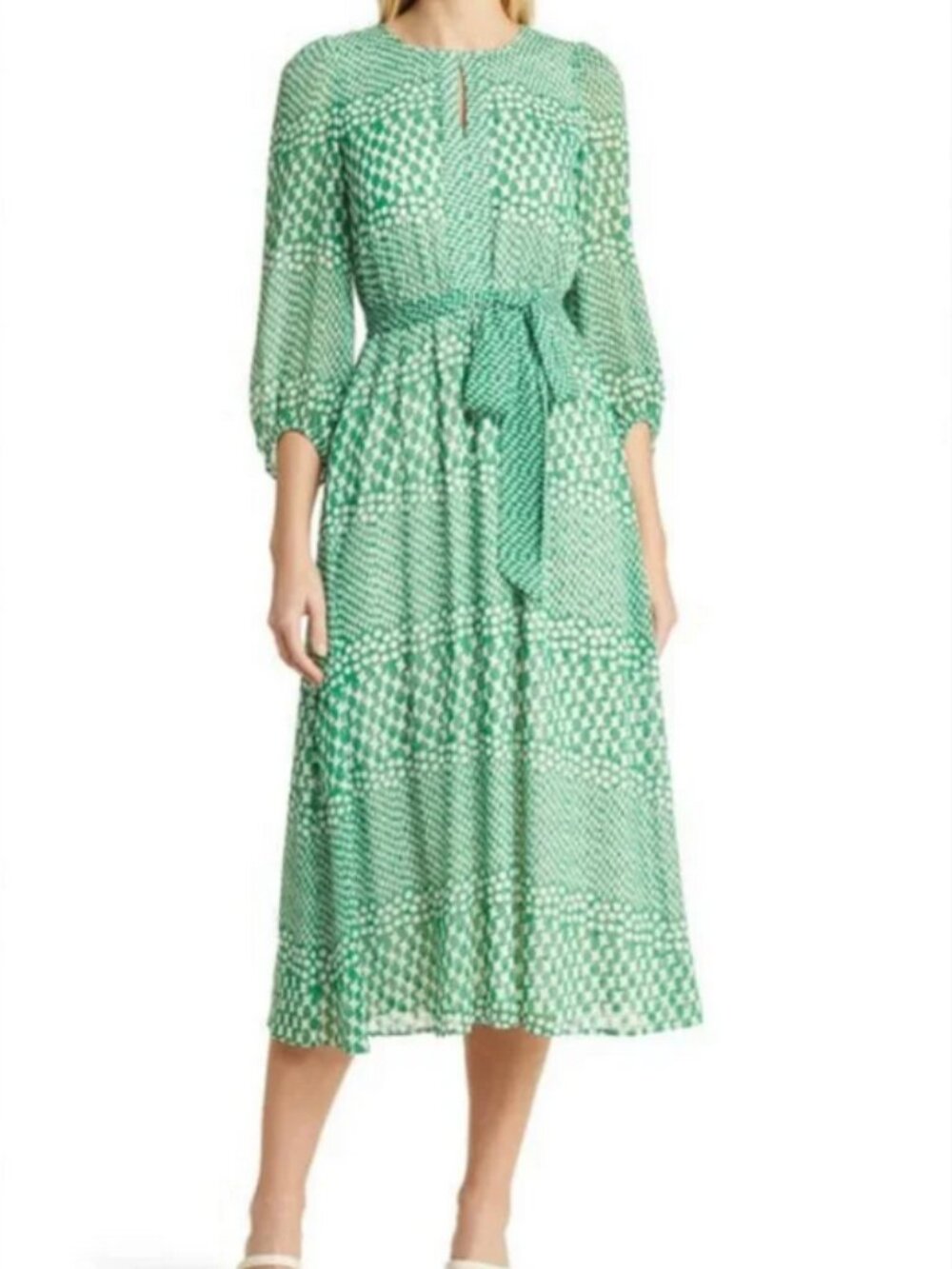 Anne Klein Belted Green Dress - Size 8